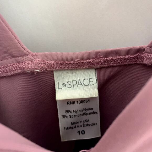L Space Isabelle One-Piece Swimsuit Womens Muave Pink Size 10 - Picture 6 of 14